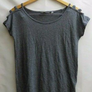 ATHLETA Gray Basic Training Short Sleeve Shirt Top